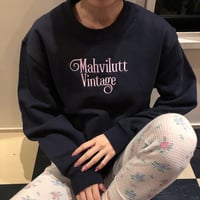 embroidery sweat navy