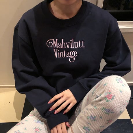 embroidery sweat navy
