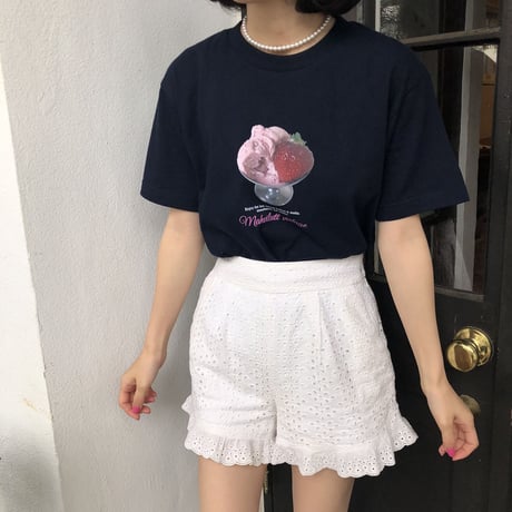 strawberry ice cream T <navy>