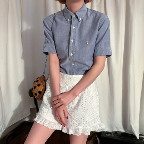 Vintage polo blue shirt