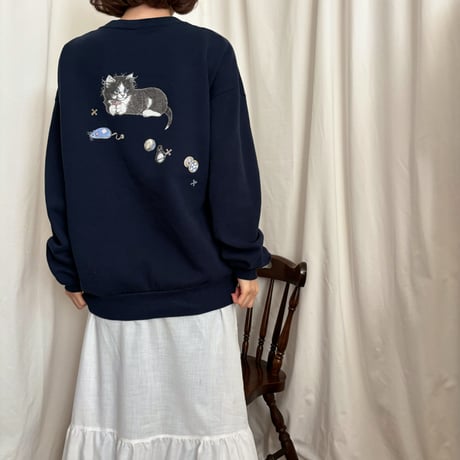Vintage girly kittens sweat