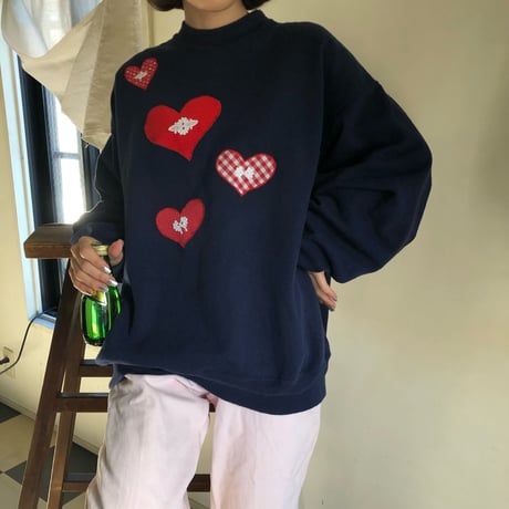 Vintage lovely heart wappen sweat