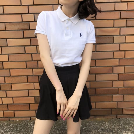 【Used polo shirt】vanilla