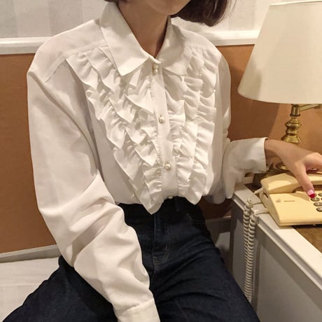 Frill french blouse