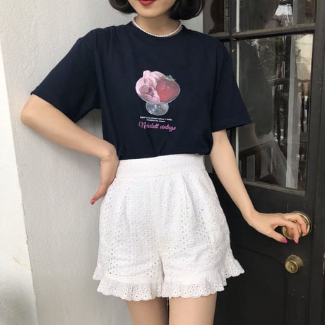 strawberry ice cream T <navy>