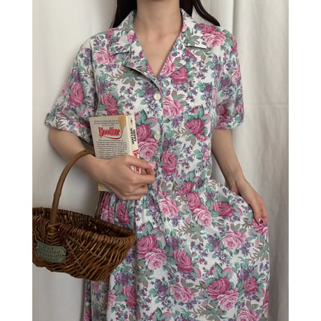 Vintage floral pattern one-piece