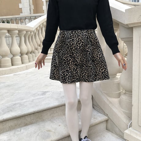 Vintage leopard mini skirt