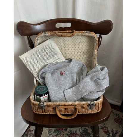 Vintage rose gray thermal tops(remake)