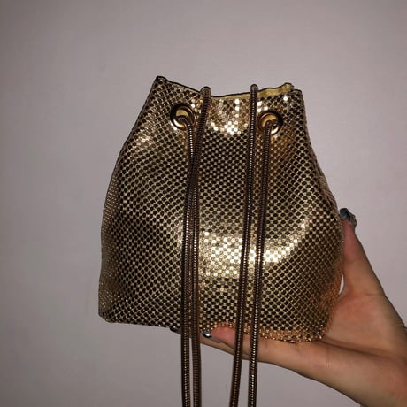 Gold mini hand bag