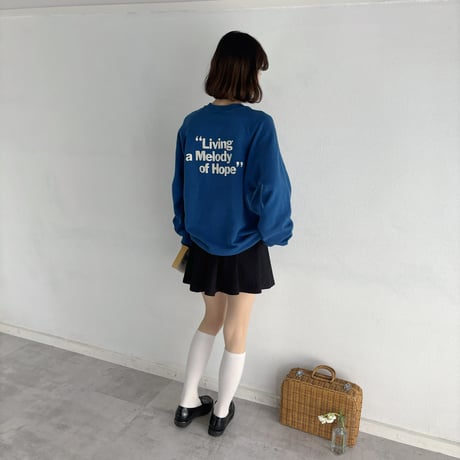 Vintage blue heart & back print sweat