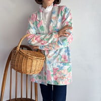 Vintage water color floral pattern jacket
