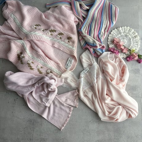 Vintage baby pink lace lingerie one-piece