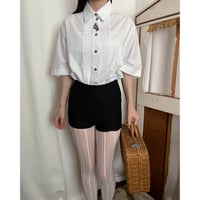 Vintage embroidery heart lace blouse