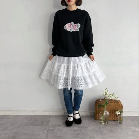 Vintage french floral wappen sweat