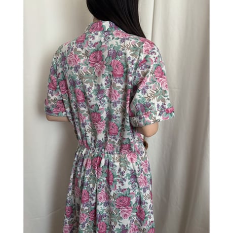Vintage floral pattern one-piece