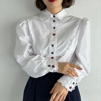 Vintage lovely button design blouse