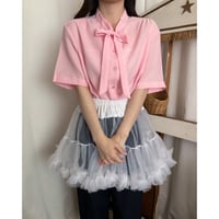 Vintage pink bowtie blouse