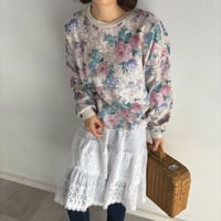 Vintage french floral pattern sweat