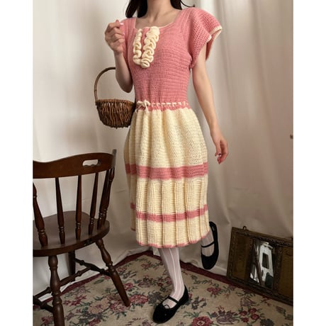Vintage knit one-piece
