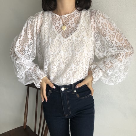 Vintage rose lace tops