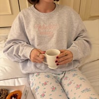 embroidery sweat Gray