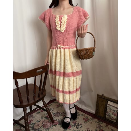Vintage knit one-piece