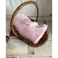Vintage baby pink ribbon thermal tops