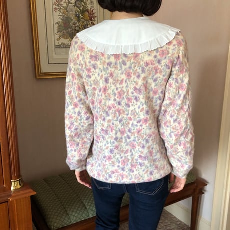 Vintage french floral pattern cardigan