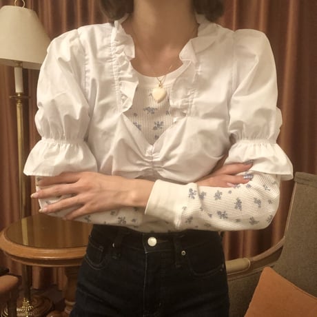 Candy sleeve tyrol blouse