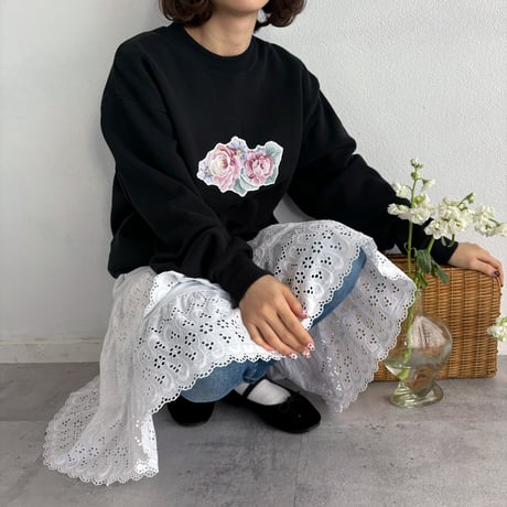 Vintage french floral wappen sweat