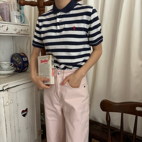 Used polo shirt<stripe>