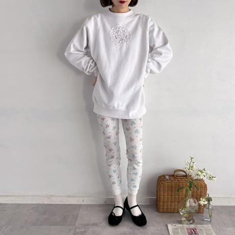 Vintage white cotton lace sweat