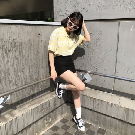 【Used polo shirt】Lemon×vanilla