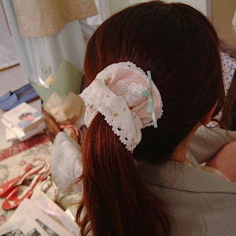 Vintage chou chou<floral pattern lace frill>