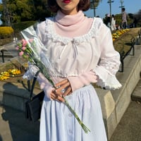 Vintage floral lace tyrol blouse