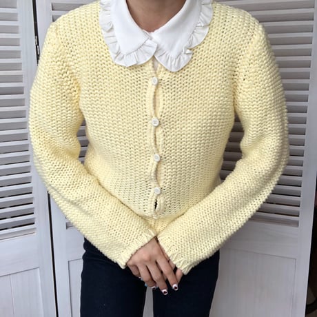 Vintage lemon yellow cardigan