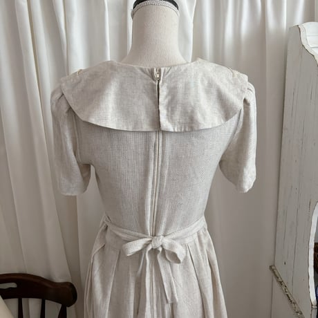 Vintage rose linen one-piece