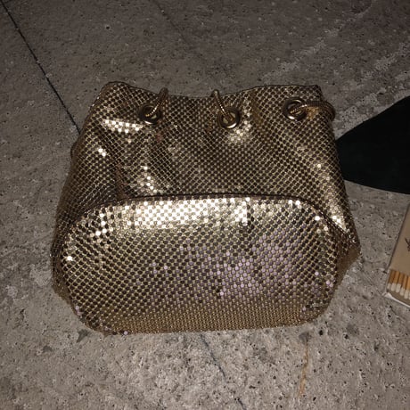 Gold mini hand bag