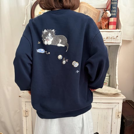 Vintage girly kittens sweat