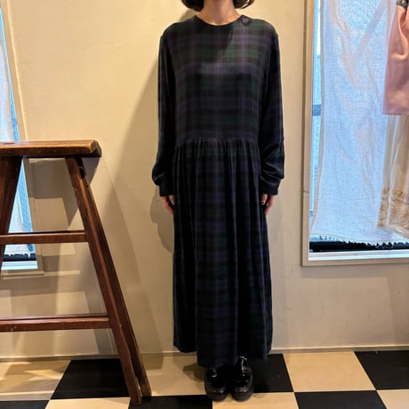 Vintage tartan check one-piece