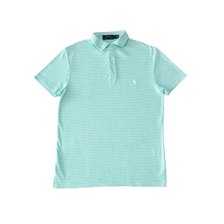 Used Polo shirt【Mint×Stripe】