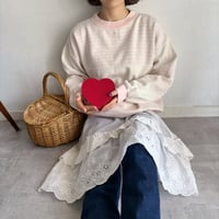 Vintage baby pink stripe sweat