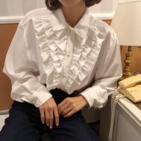 Frill french blouse