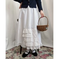 Vintage cotton frill white skirt