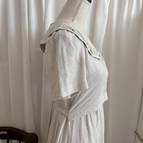 Vintage rose linen one-piece