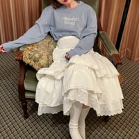 embroidery sweat baby blue