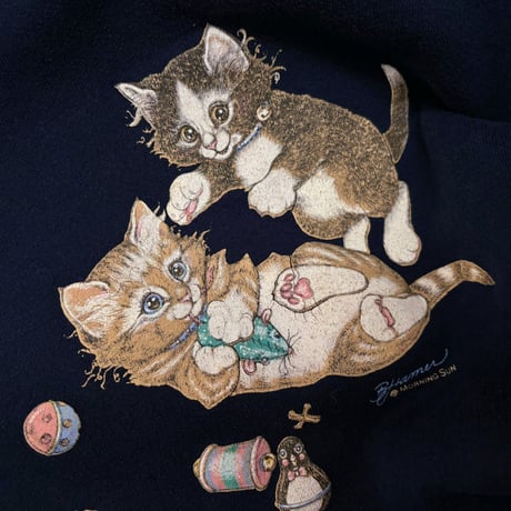 Vintage girly kittens sweat