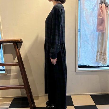 Vintage tartan check one-piece
