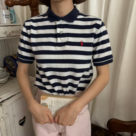 Used polo shirt<stripe>