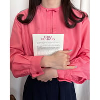 60's Vintage miri ribbon pink blouse